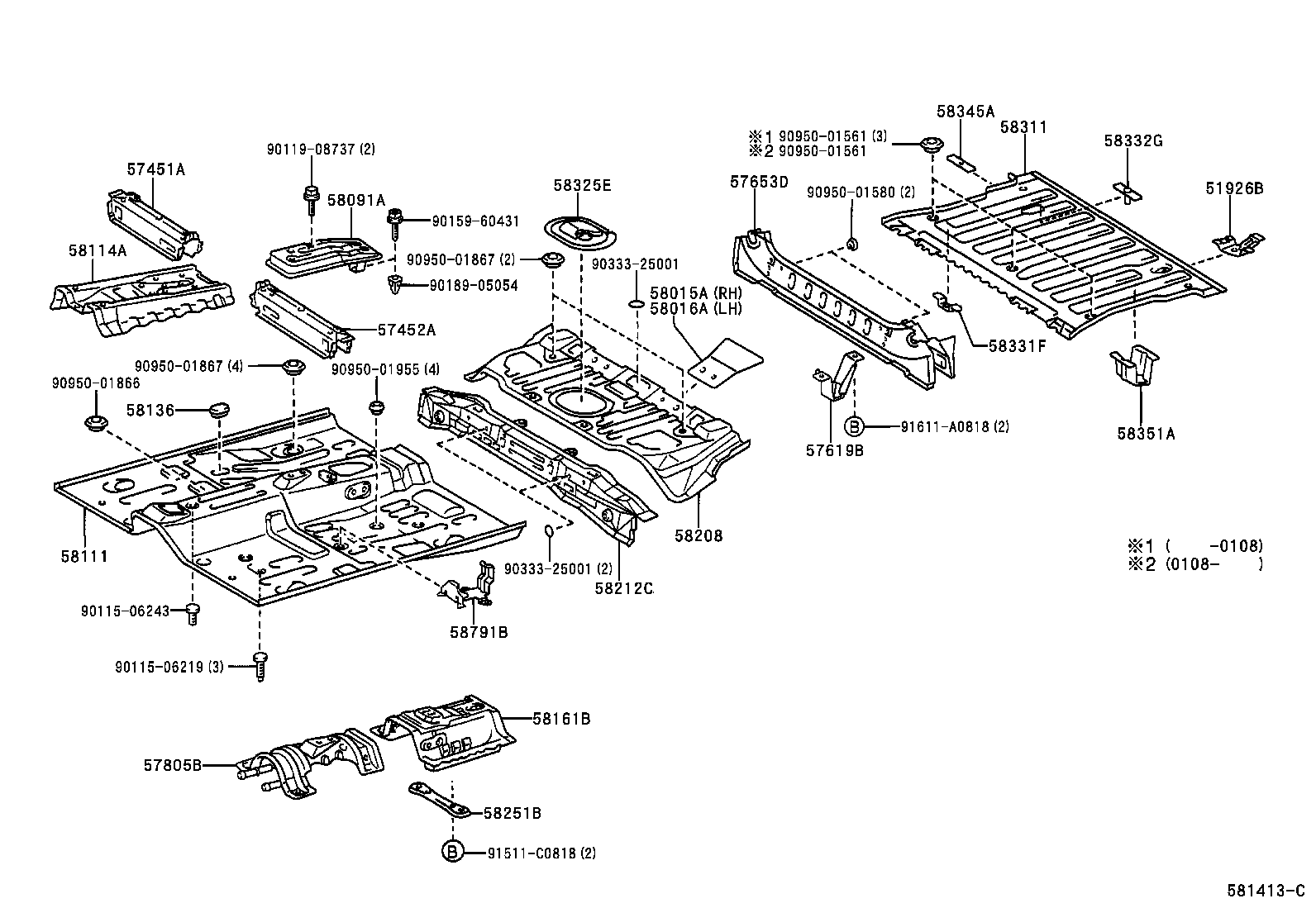  BB OPEN DECK |  FLOOR PAN LOWER BACK PANEL