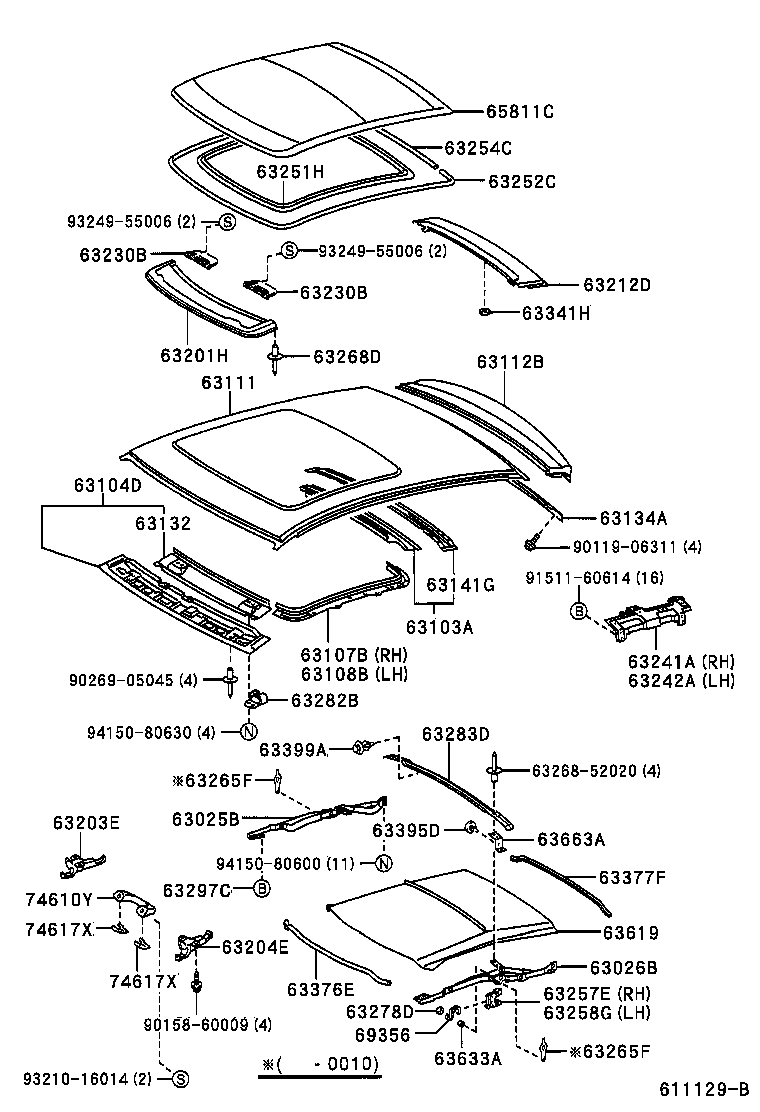  WILL VI |  ROOF PANEL BACK WINDOW GLASS