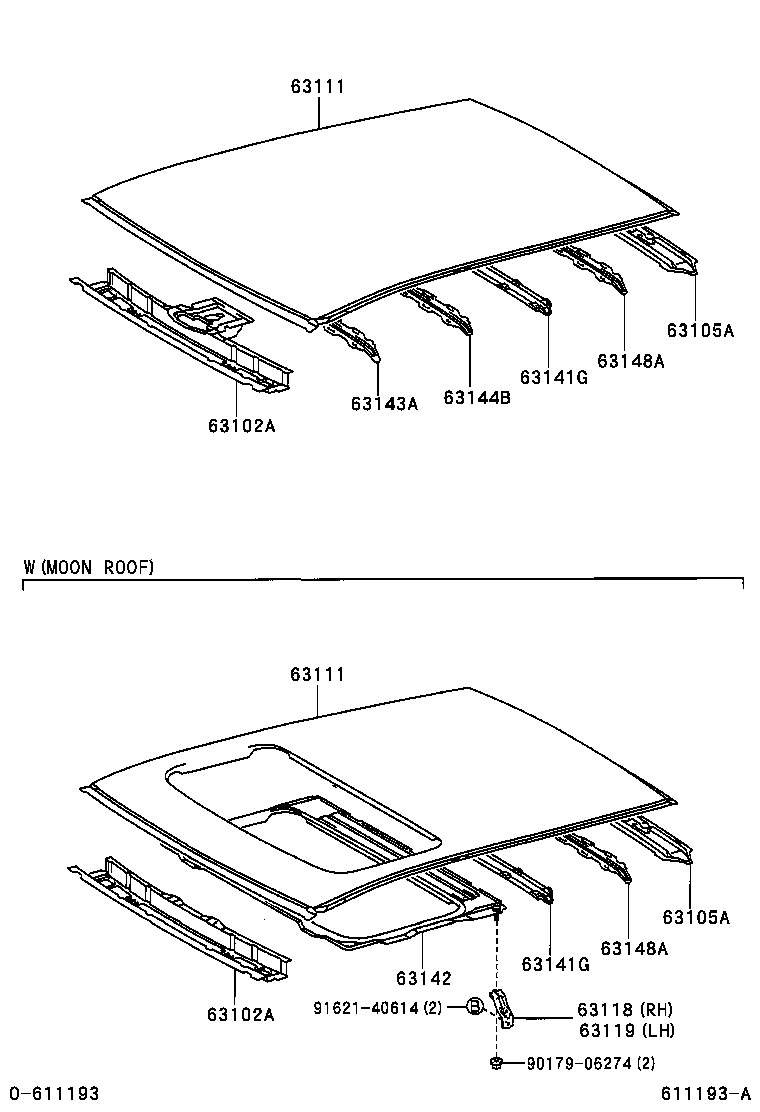  RAV4 J L |  ROOF PANEL BACK PANEL