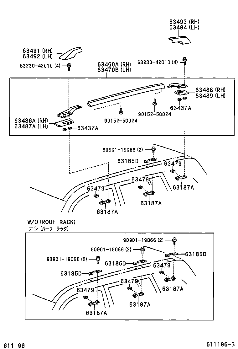  RAV4 J L |  ROOF PANEL BACK PANEL