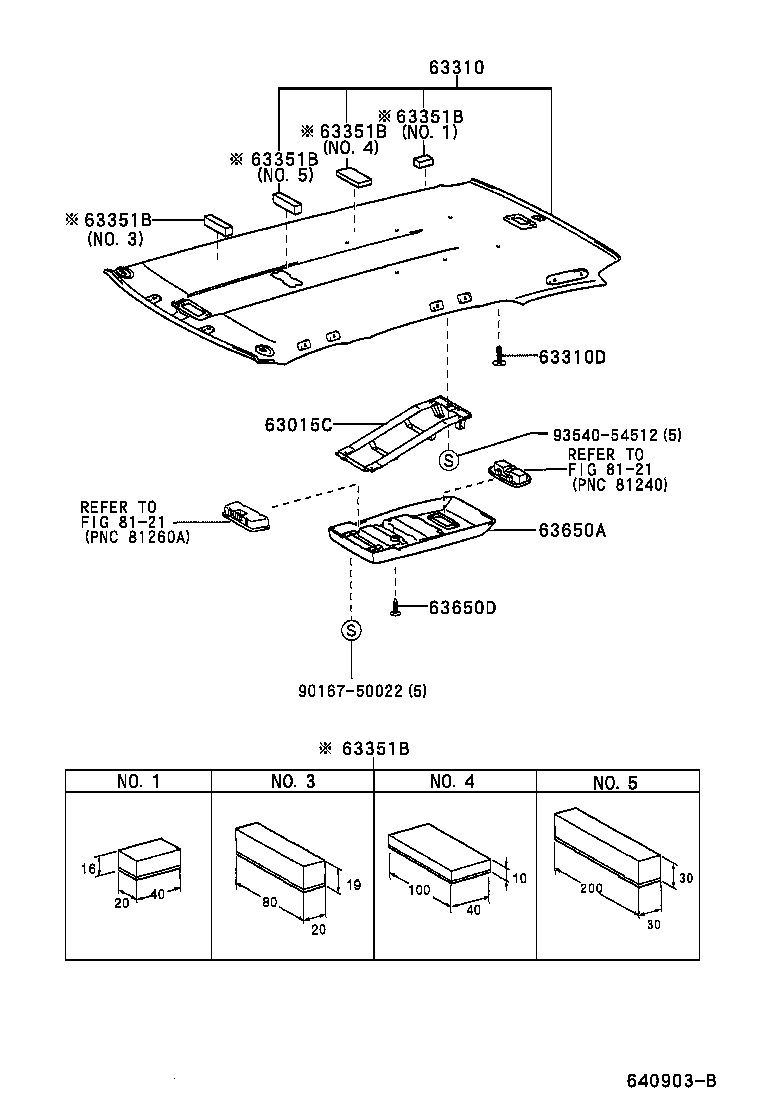  GAIA |  ROOF HEADLINING SILENCER PAD