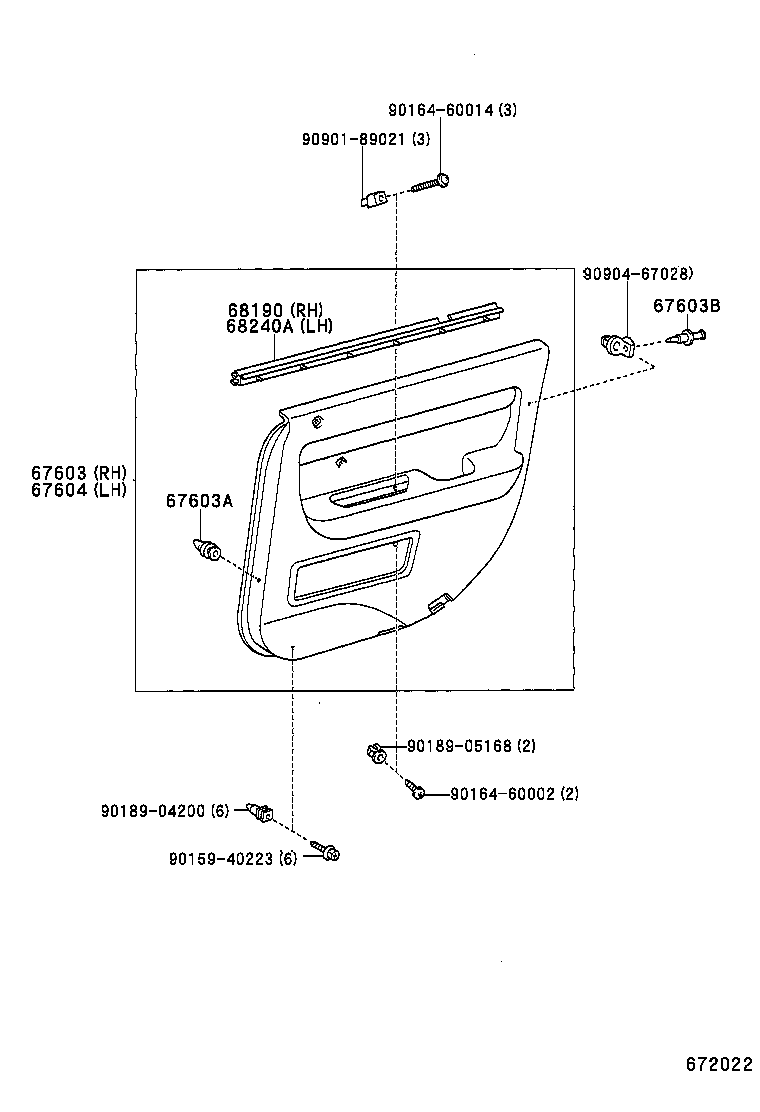  ORIGIN |  REAR DOOR PANEL GLASS