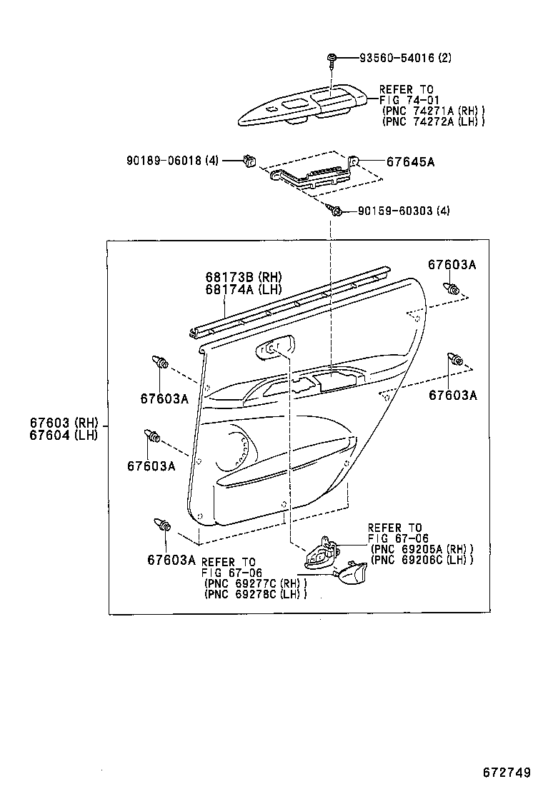  OPA |  REAR DOOR PANEL GLASS