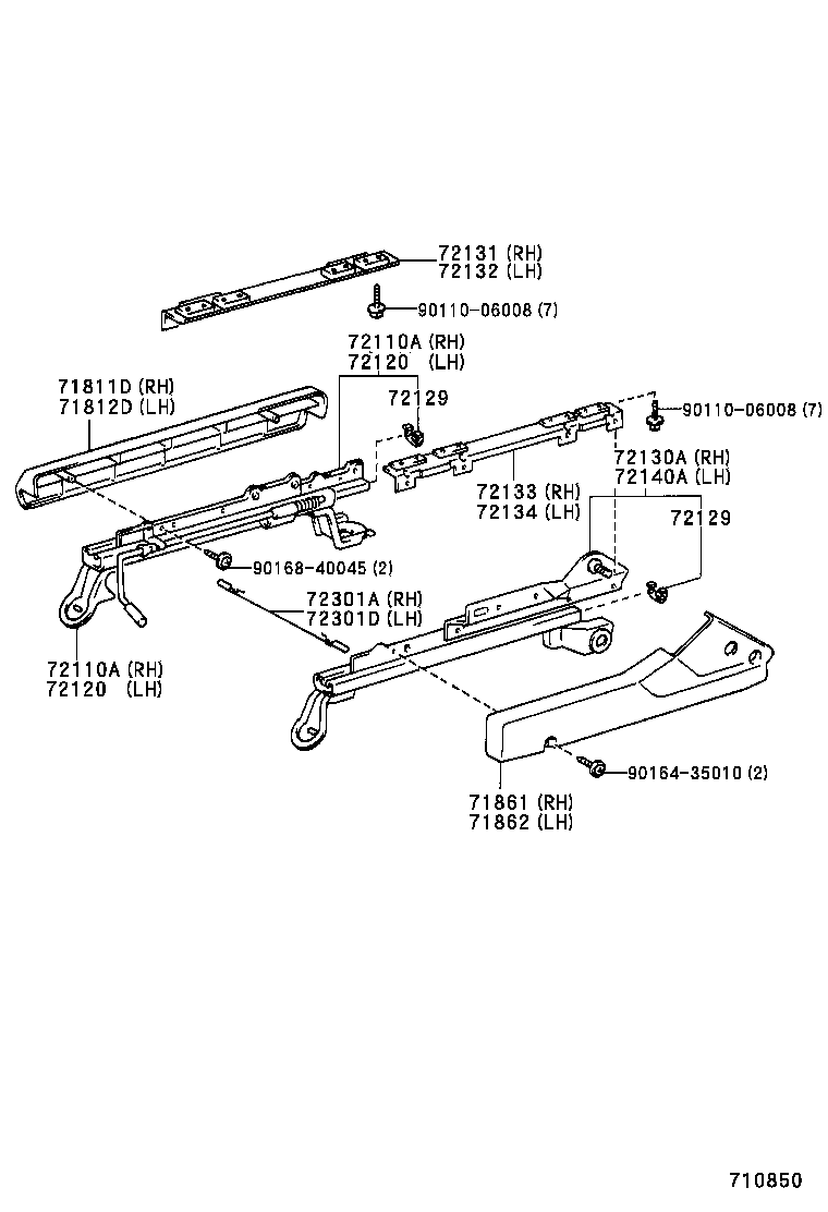  HILUX SURF |  SEAT SEAT TRACK