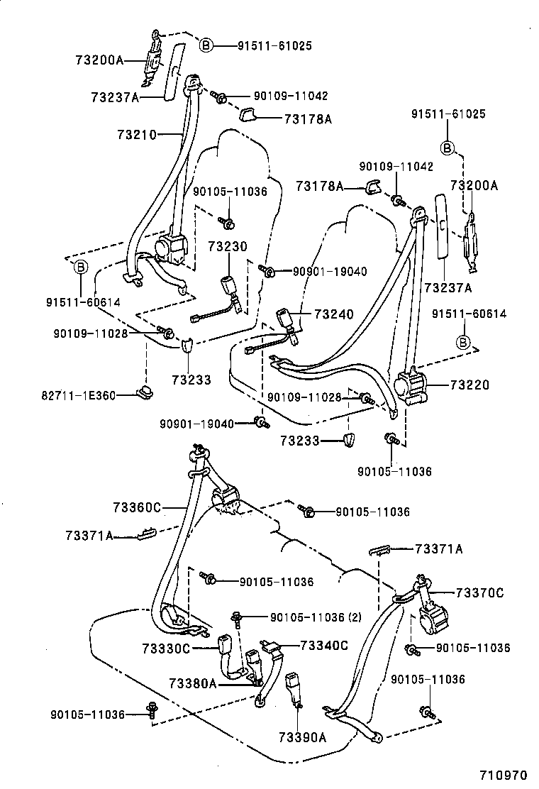  HARRIER |  SEAT BELT CHILD RESTRAINT SEAT