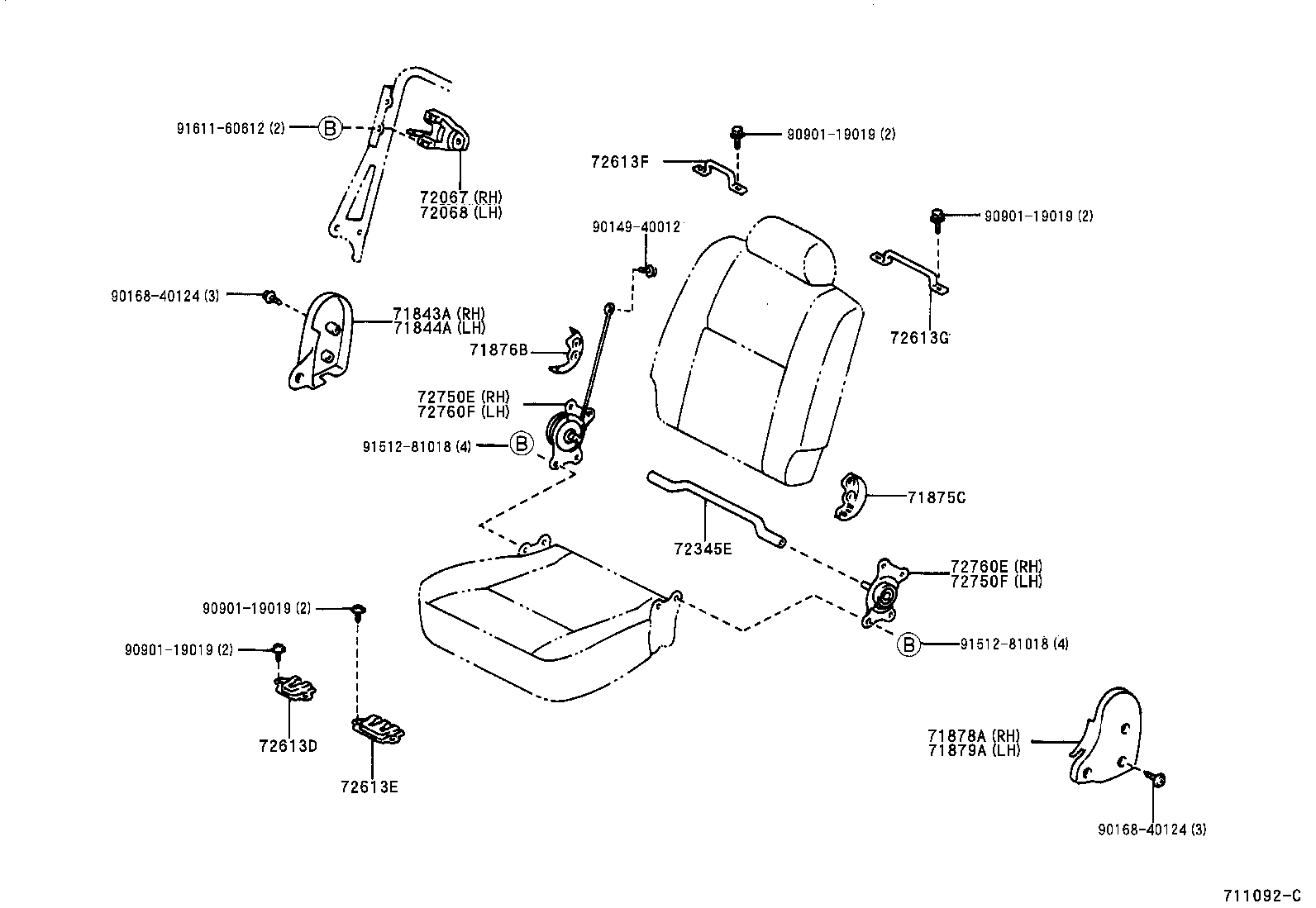  IPSUM |  REAR SEAT SEAT TRACK