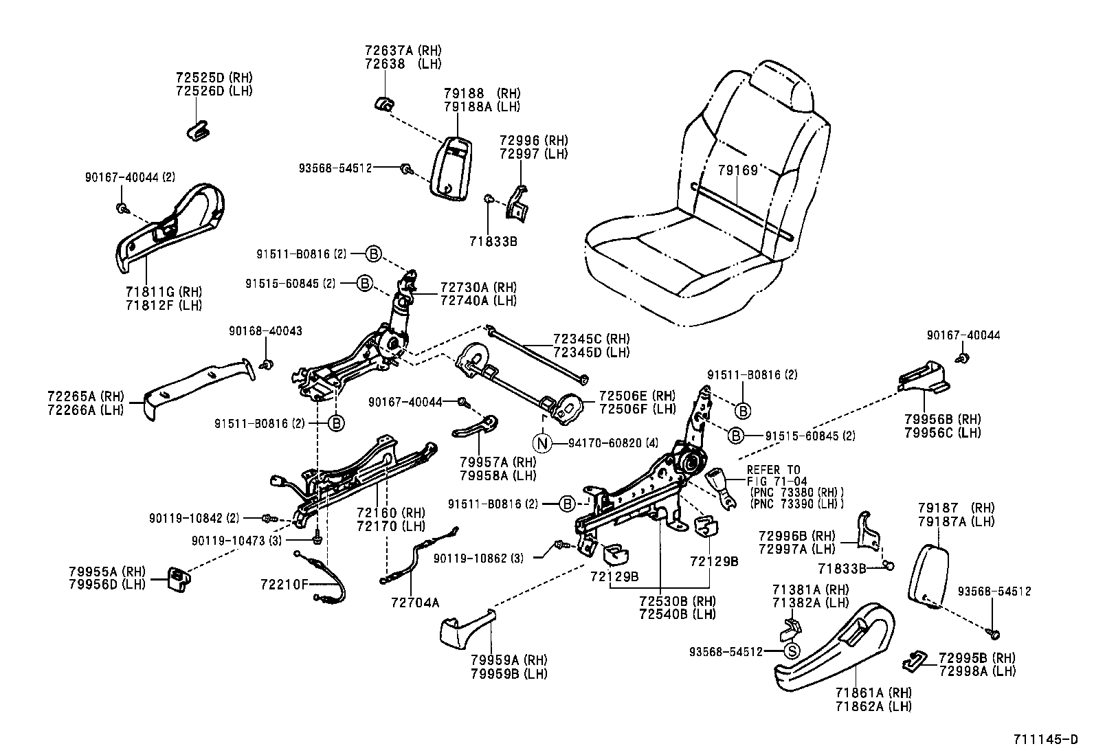  GAIA |  REAR SEAT SEAT TRACK