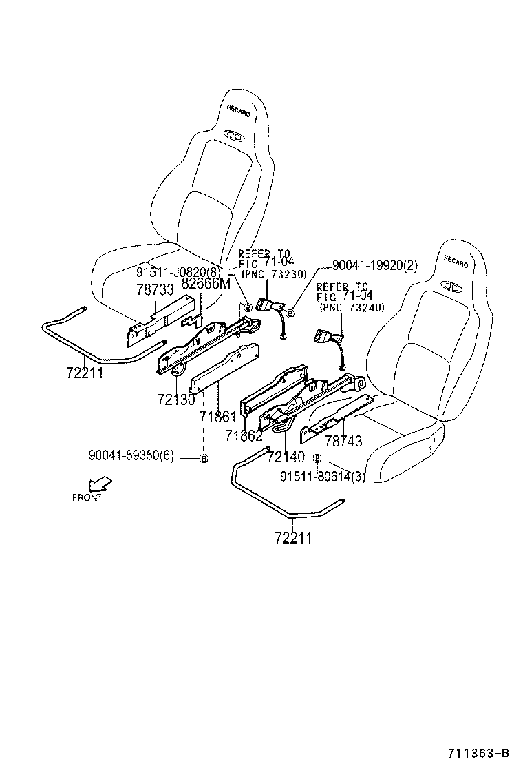  DUET |  FRONT SEAT SEAT TRACK