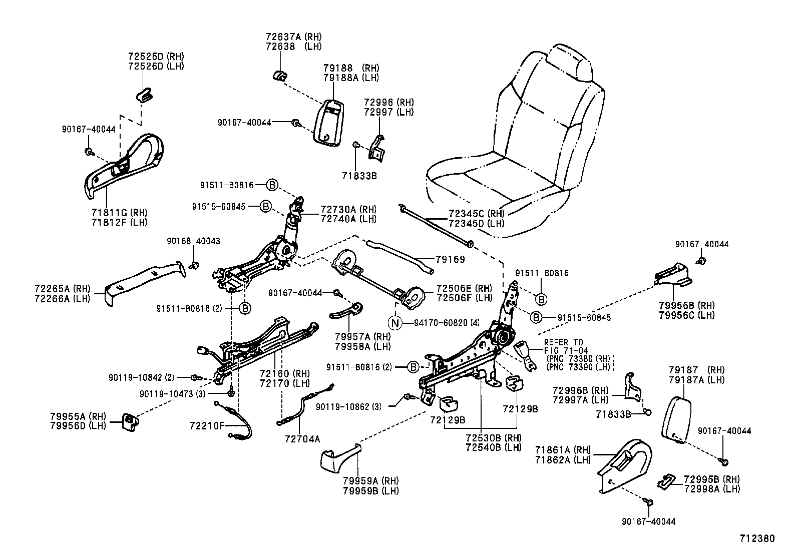  GAIA |  REAR SEAT SEAT TRACK
