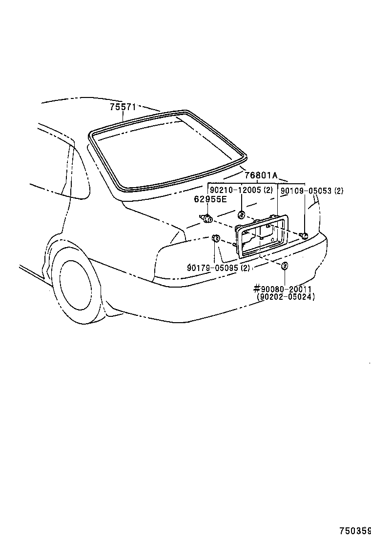  AVALON |  REAR MOULDING