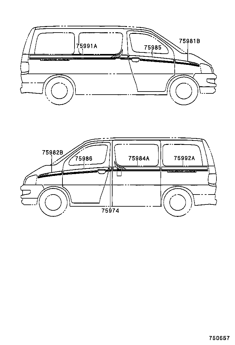  REGIUS TOURING HIACE |  BODY STRIPE