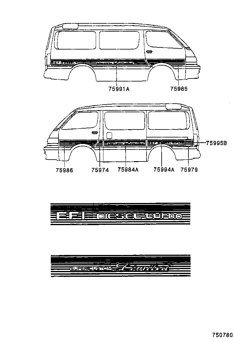  HIACE REGIUSACE |  BODY STRIPE