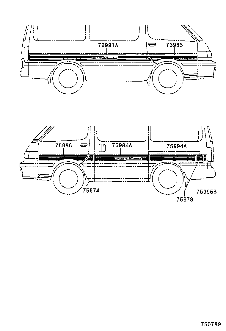  HIACE REGIUSACE |  BODY STRIPE