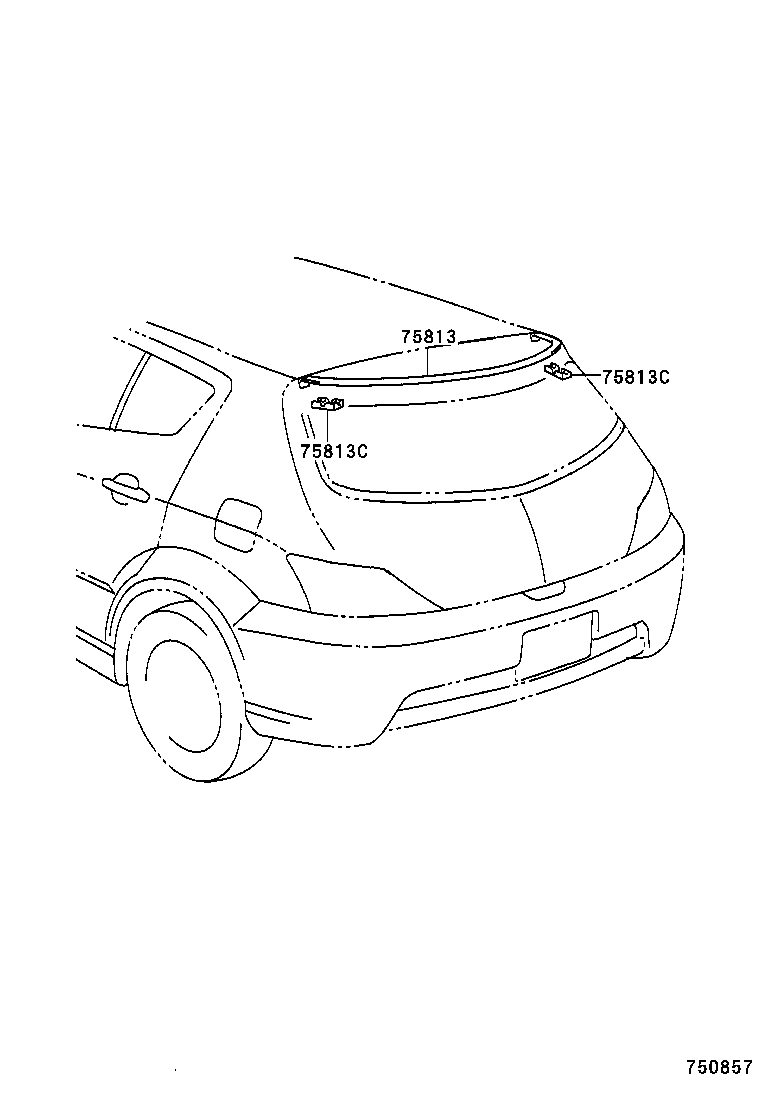  WILL VS |  REAR MOULDING