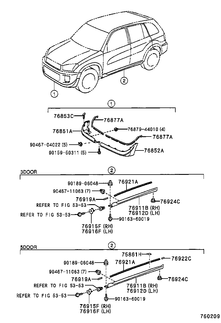  RAV4 J L |  SPOILER SIDE MUDGUARD