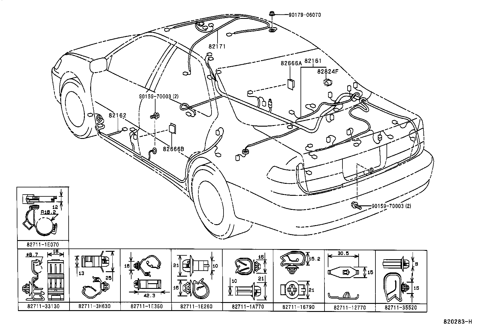  CAMRY GRACIA |  WIRING CLAMP