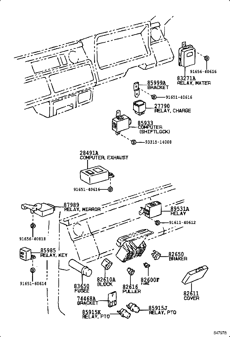  DYNA TOYOACE |  SWITCH RELAY COMPUTER