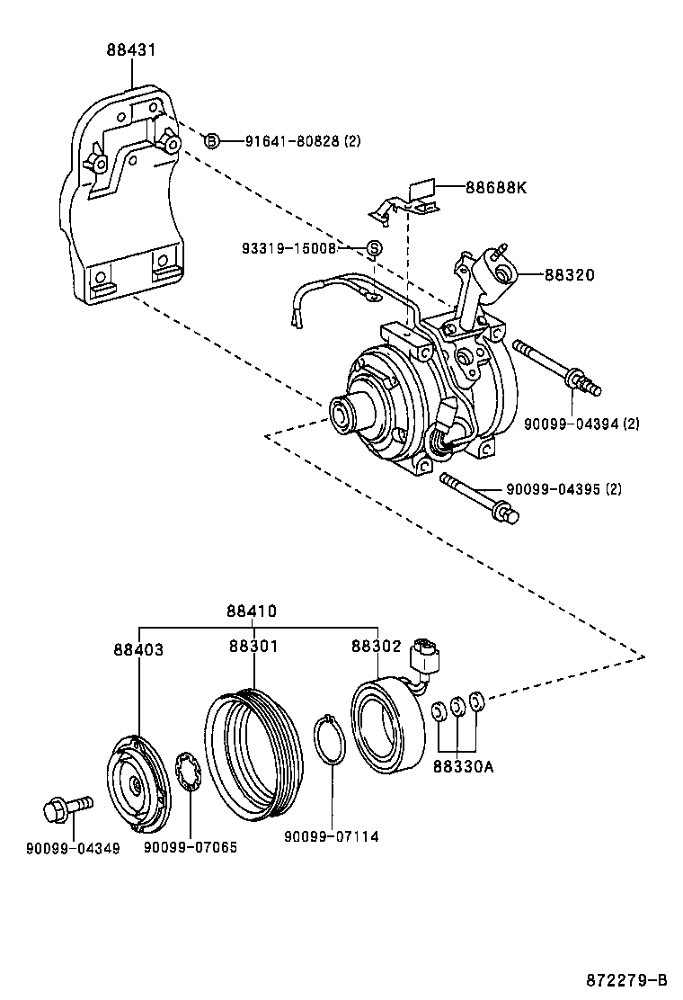  HARRIER |  HEATING AIR CONDITIONING COMPRESSOR