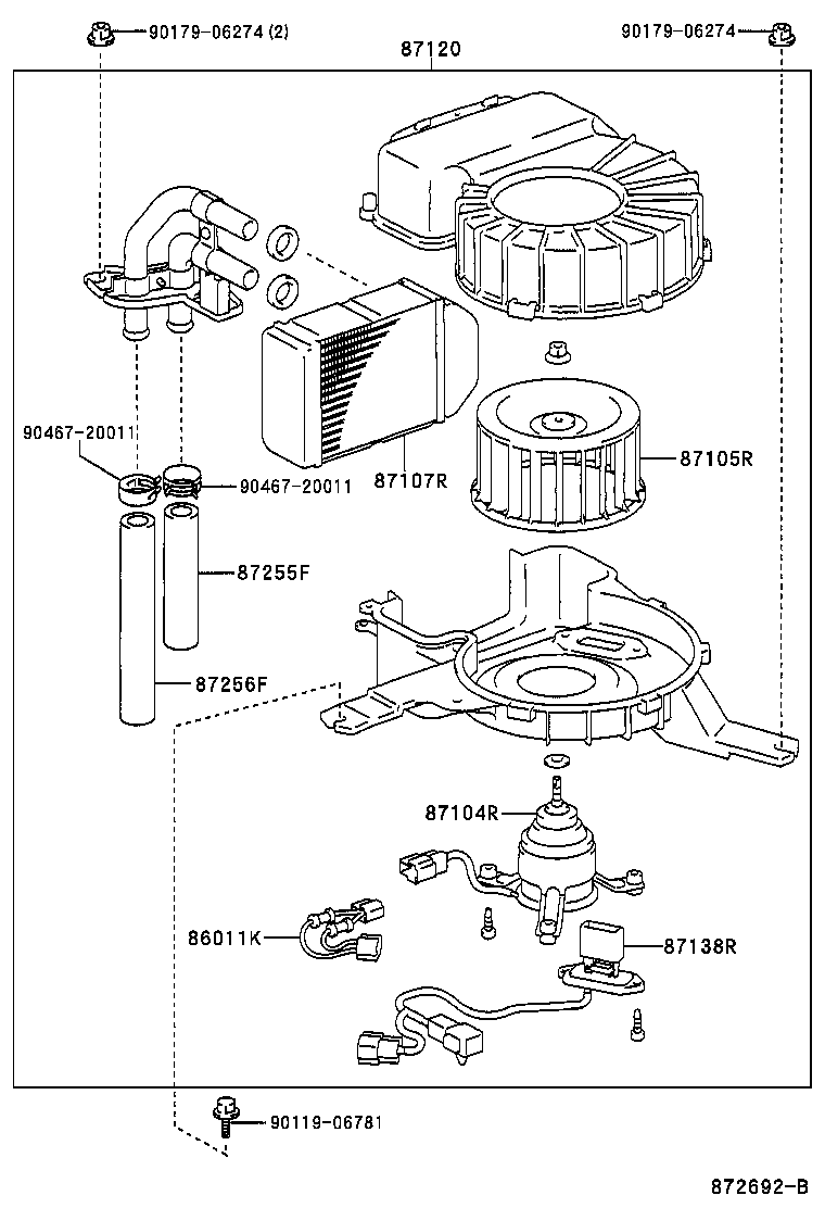  GAIA |  HEATING AIR CONDITIONING HEATER UNIT BLOWER