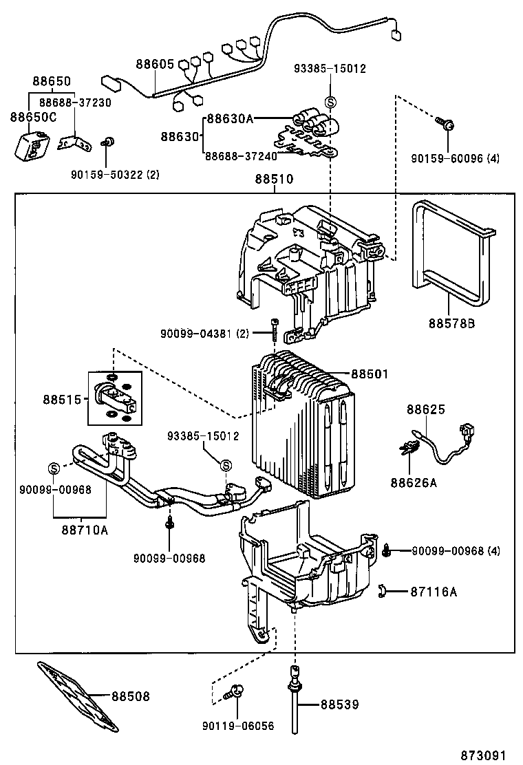  DYNA 200 TOYOACE G25 |  HEATING AIR CONDITIONING COOLER UNIT