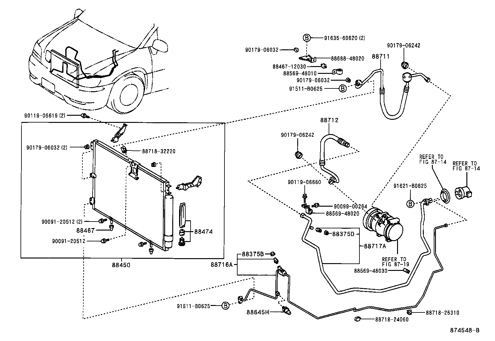  HARRIER |  HEATING AIR CONDITIONING COOLER PIPING