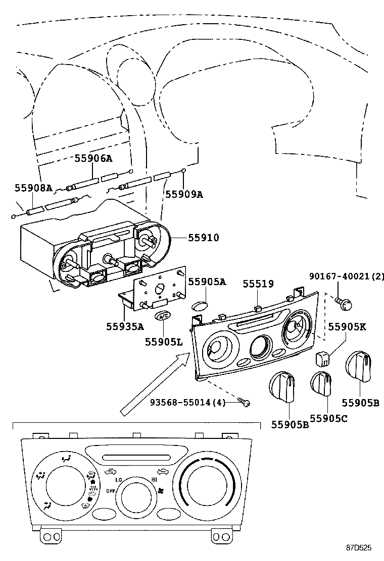  CELICA |  HEATING AIR CONDITIONING CONTROL AIR DUCT