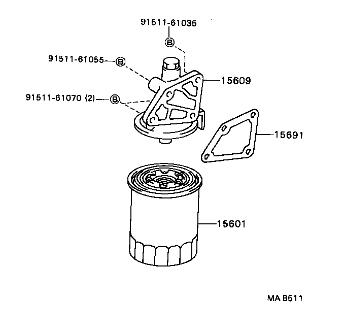  DYNA TOYOACE |  OIL FILTER