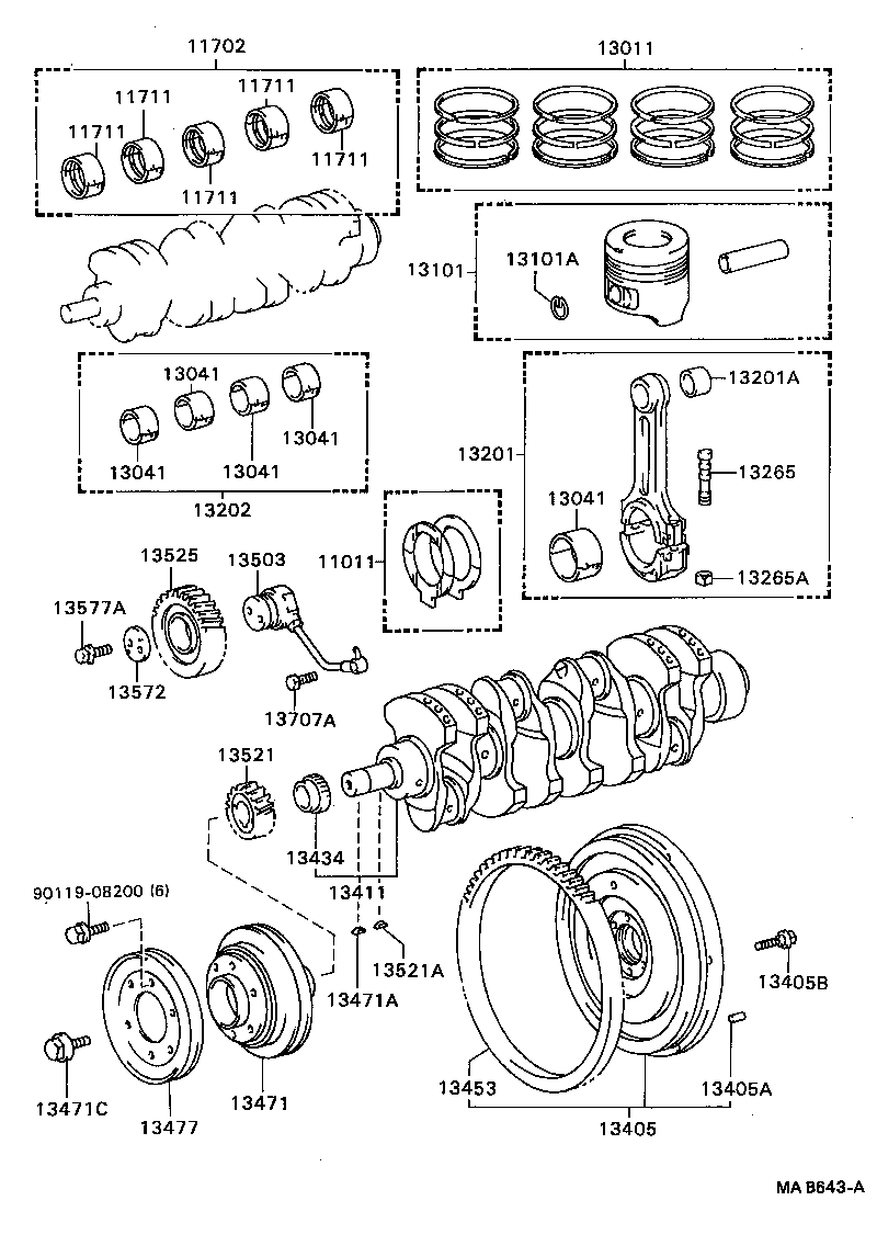  DYNA TOYOACE |  CRANKSHAFT PISTON