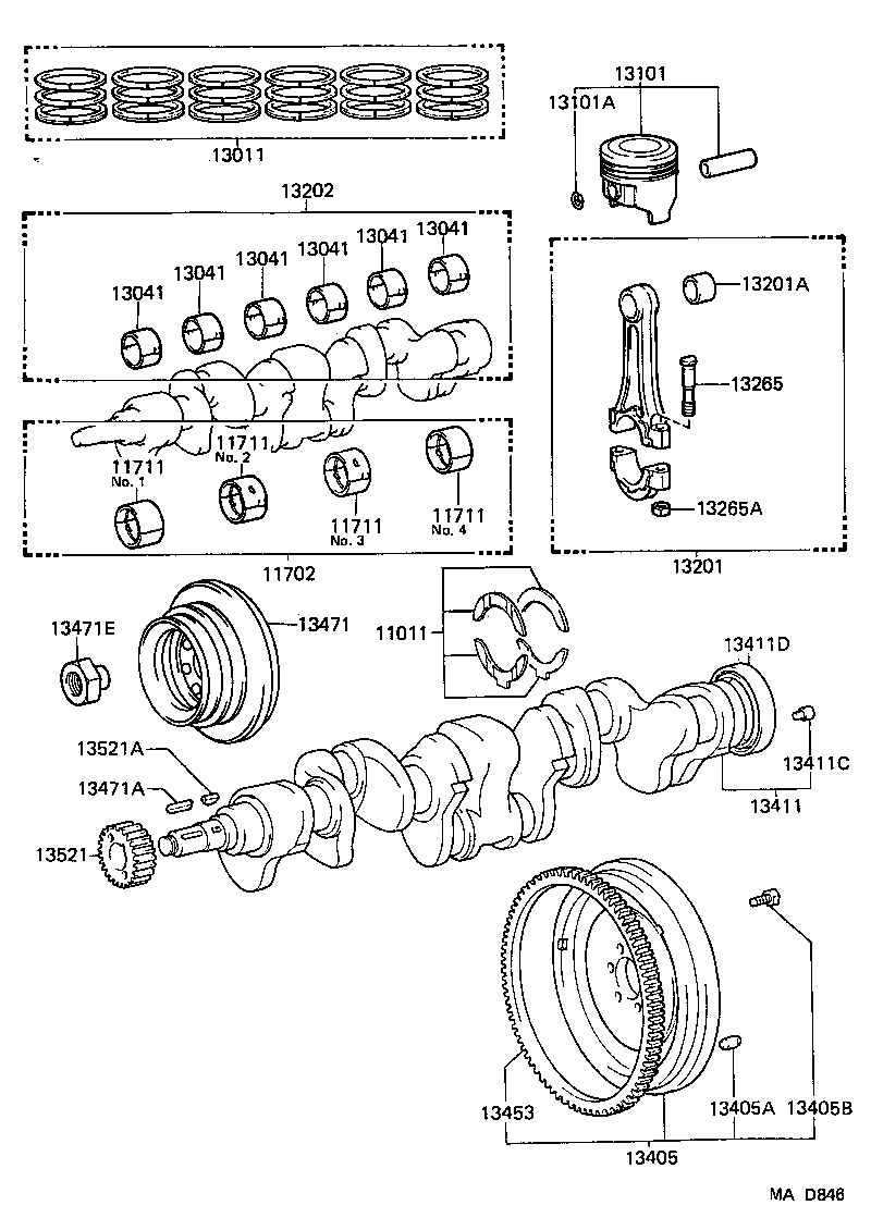  LAND CRUISER S T H T |  CRANKSHAFT PISTON