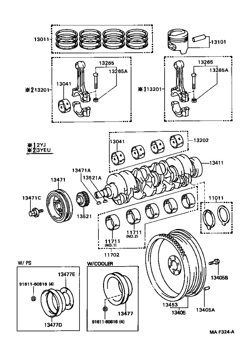  LITE TOWNACE V WG |  CRANKSHAFT PISTON