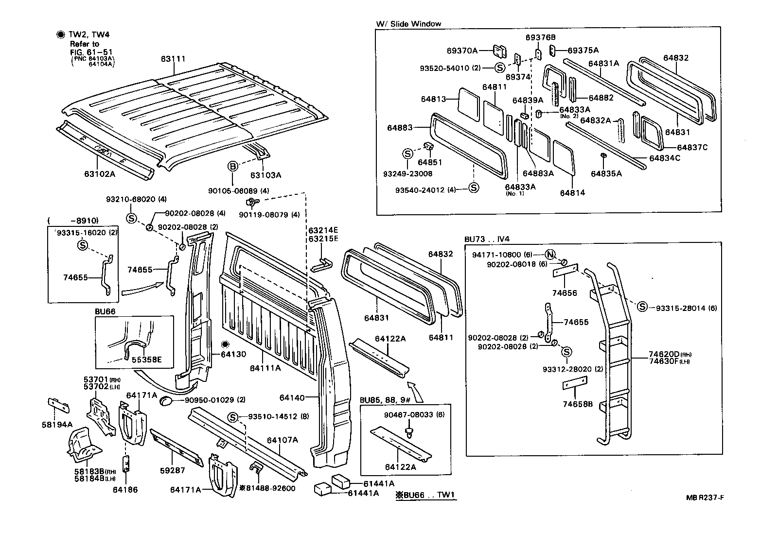  DYNA TOYOACE |  ROOF PANEL BACK PANEL