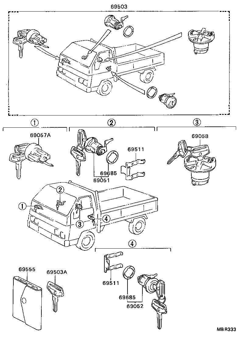  DYNA TOYOACE |  LOCK CYLINDER SET