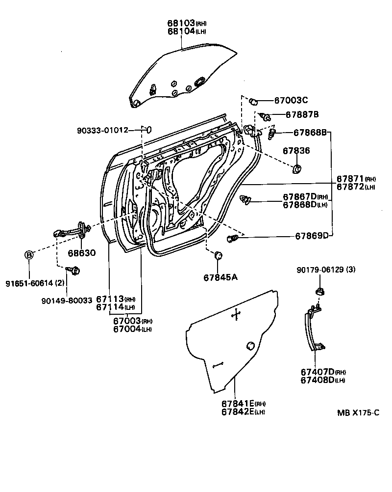  MARK 2 |  REAR DOOR PANEL GLASS