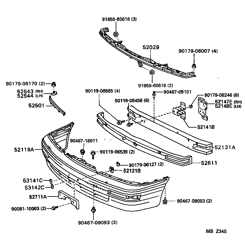  AVALON |  FRONT BUMPER BUMPER STAY