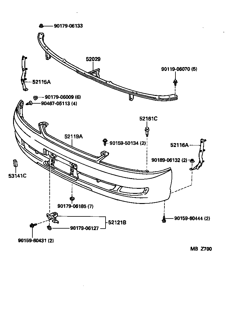  CURREN |  FRONT BUMPER BUMPER STAY