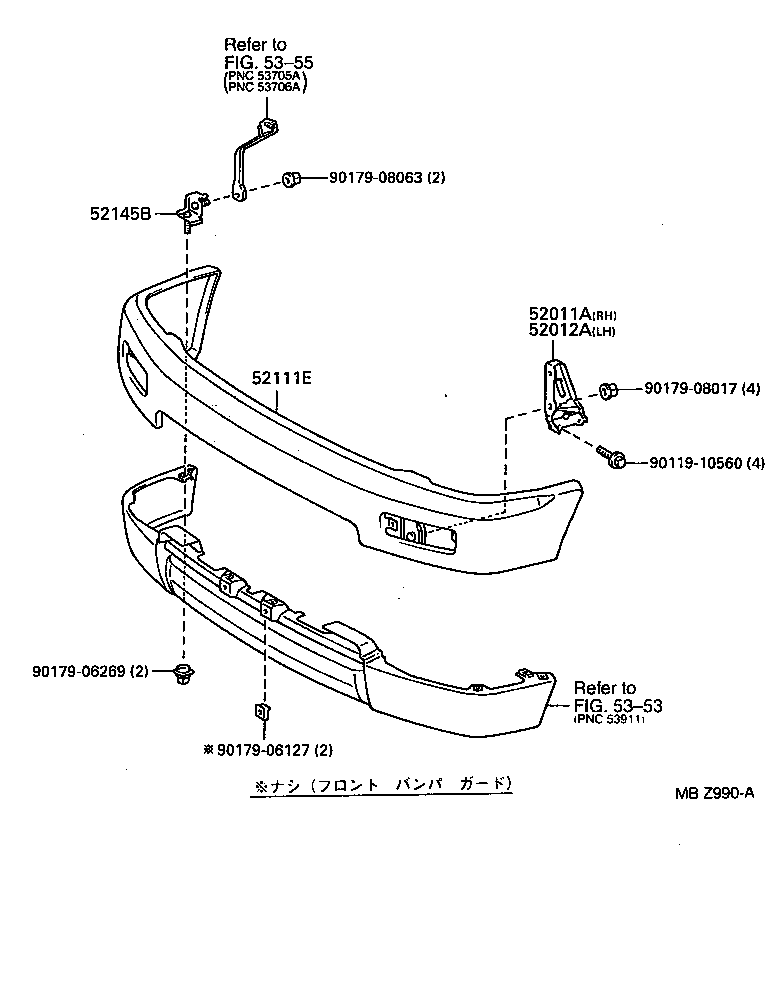  HILUX SURF |  FRONT BUMPER BUMPER STAY