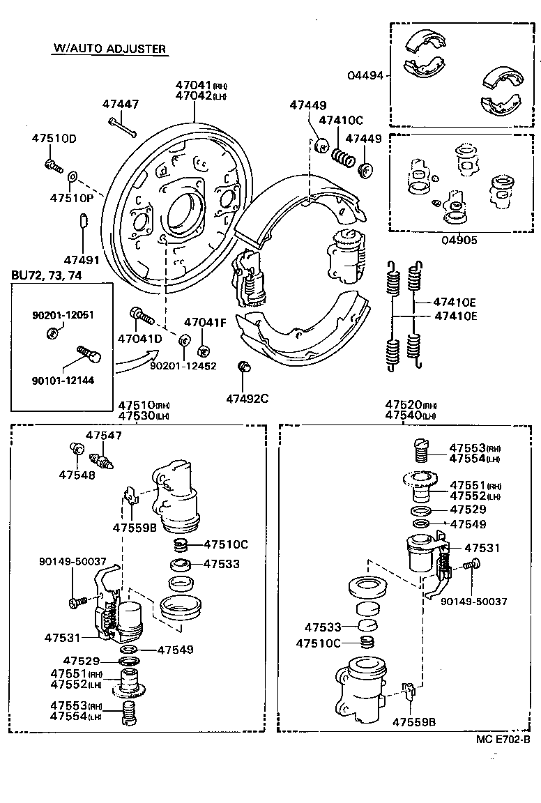  DYNA TOYOACE |  FRONT DRUM BRAKE WHEEL CYLINDER BACKING PLATE