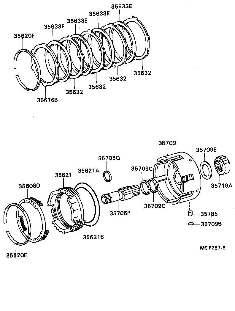  DYNA TOYOACE |  CENTER SUPPORT PLANETARY SUN GEAR ATM