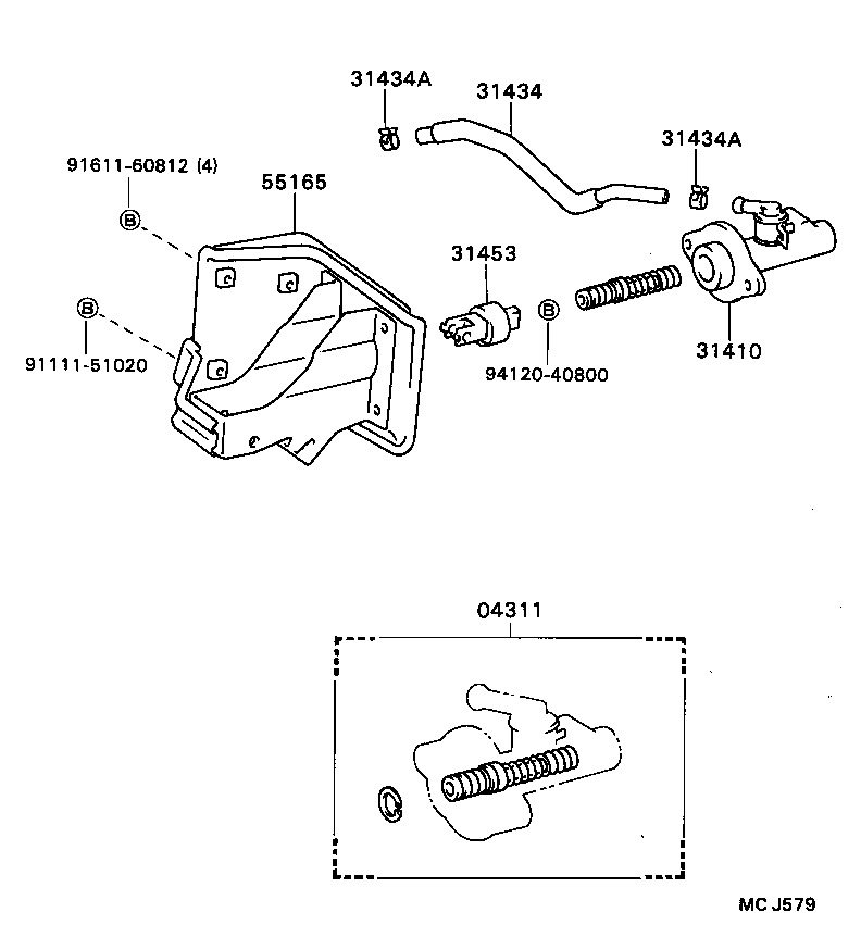  DYNA TOYOACE |  CLUTCH MASTER CYLINDER