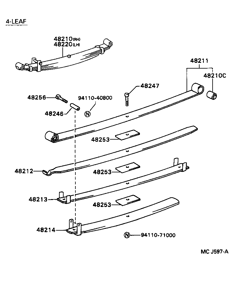  DYNA TOYOACE |  REAR SPRING SHOCK ABSORBER