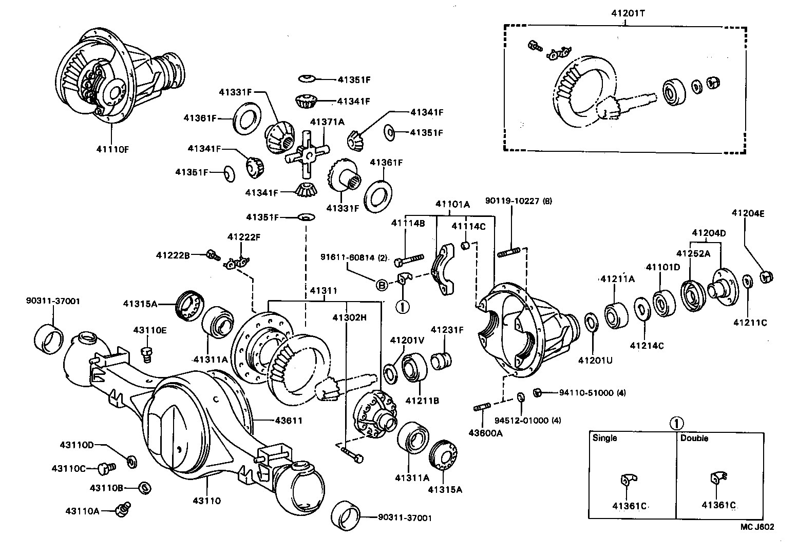  DYNA TOYOACE |  FRONT AXLE HOUSING DIFFERENTIAL