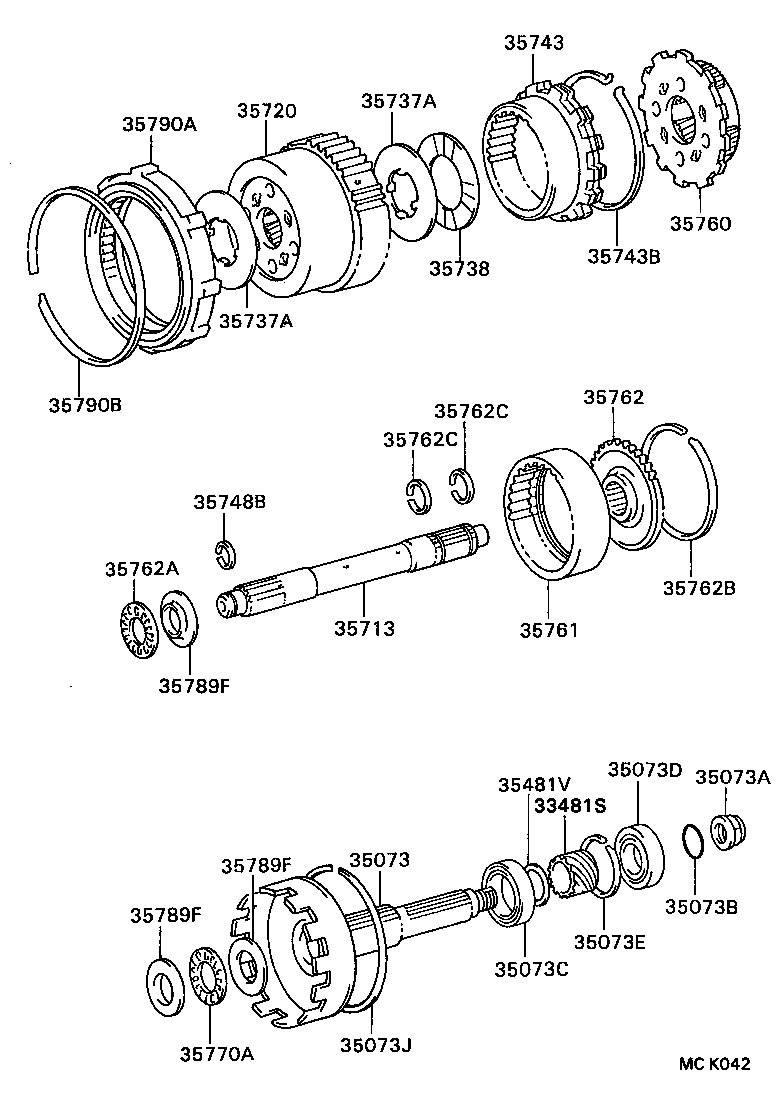  DYNA TOYOACE |  PLANETARY GEAR REVERSE PISTON COUNTER GEAR ATM