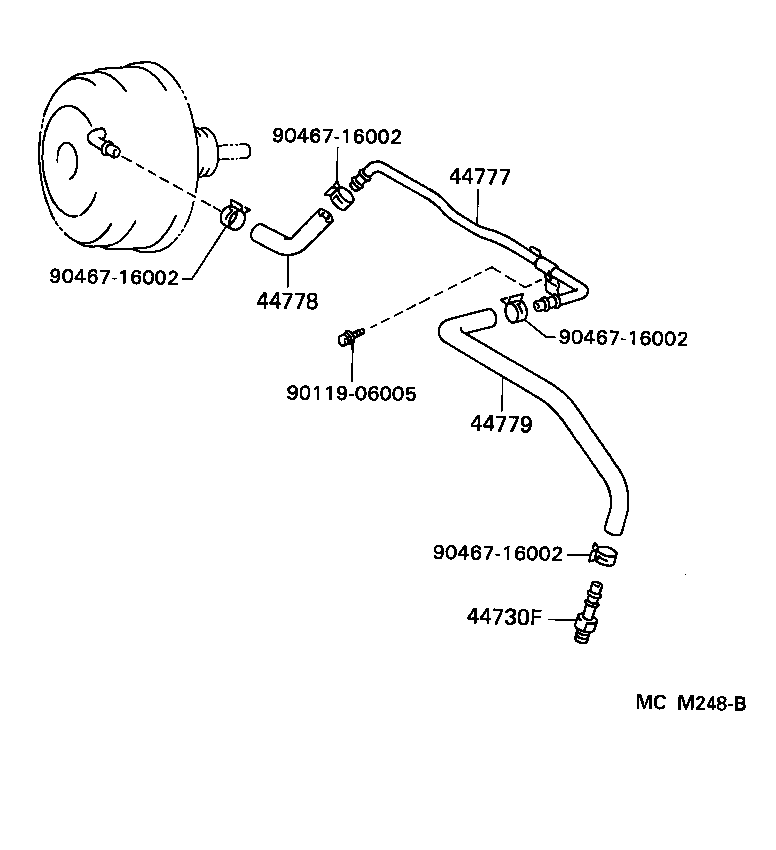  CROWN |  BRAKE BOOSTER VACUUM TUBE