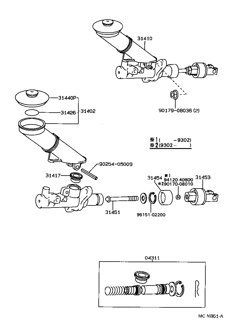  CROWN |  CLUTCH MASTER CYLINDER