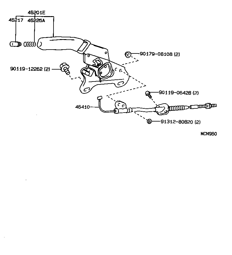  MARK 2 |  PARKING BRAKE CABLE