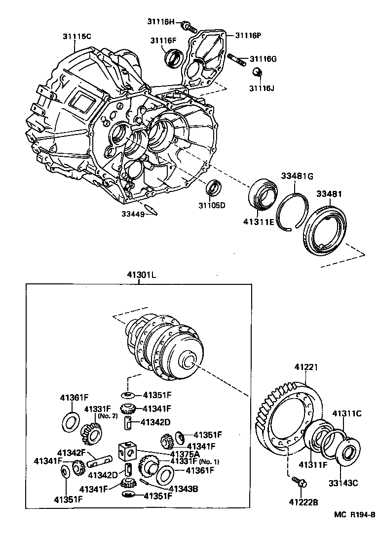  CARINA ED |  FRONT AXLE HOUSING DIFFERENTIAL