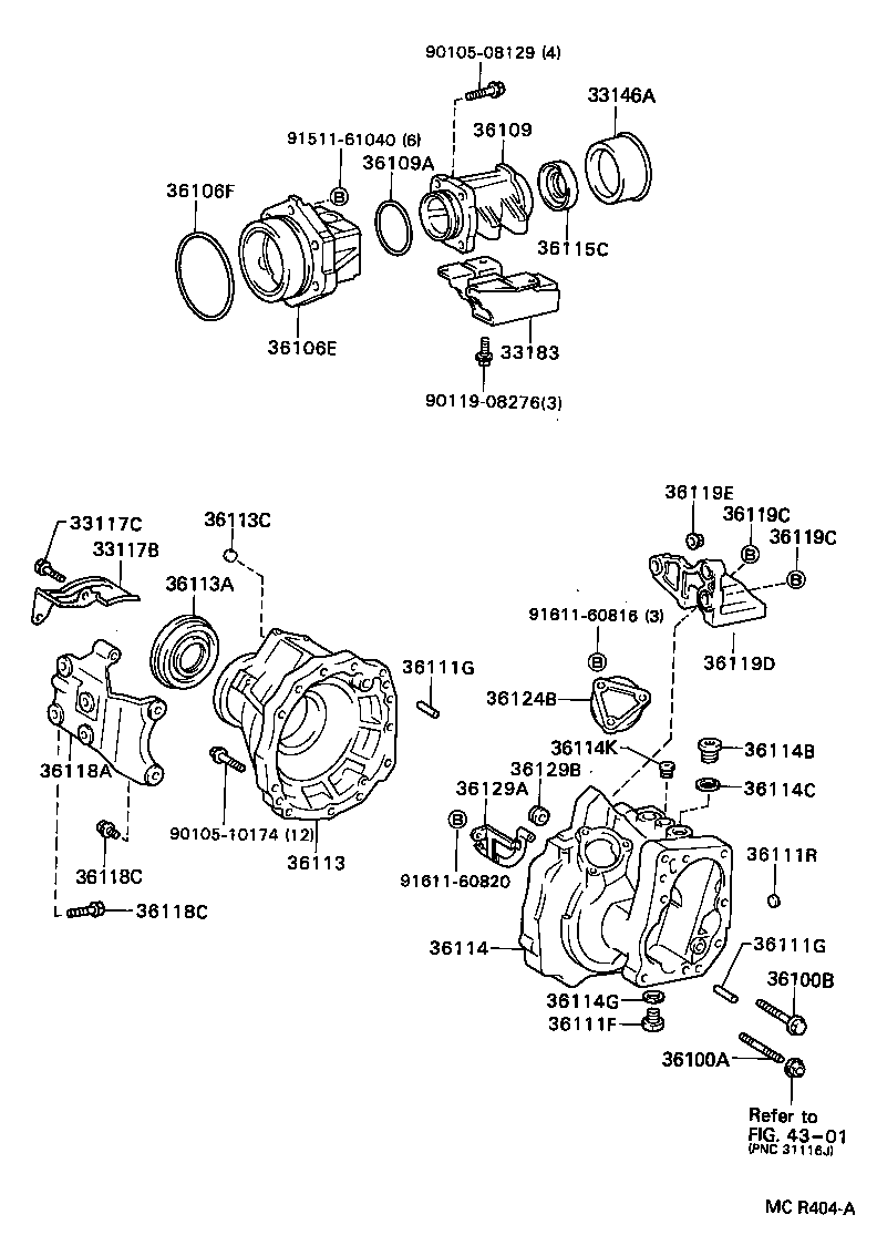  CELICA |  TRANSFER CASE EXTENSION HOUSING