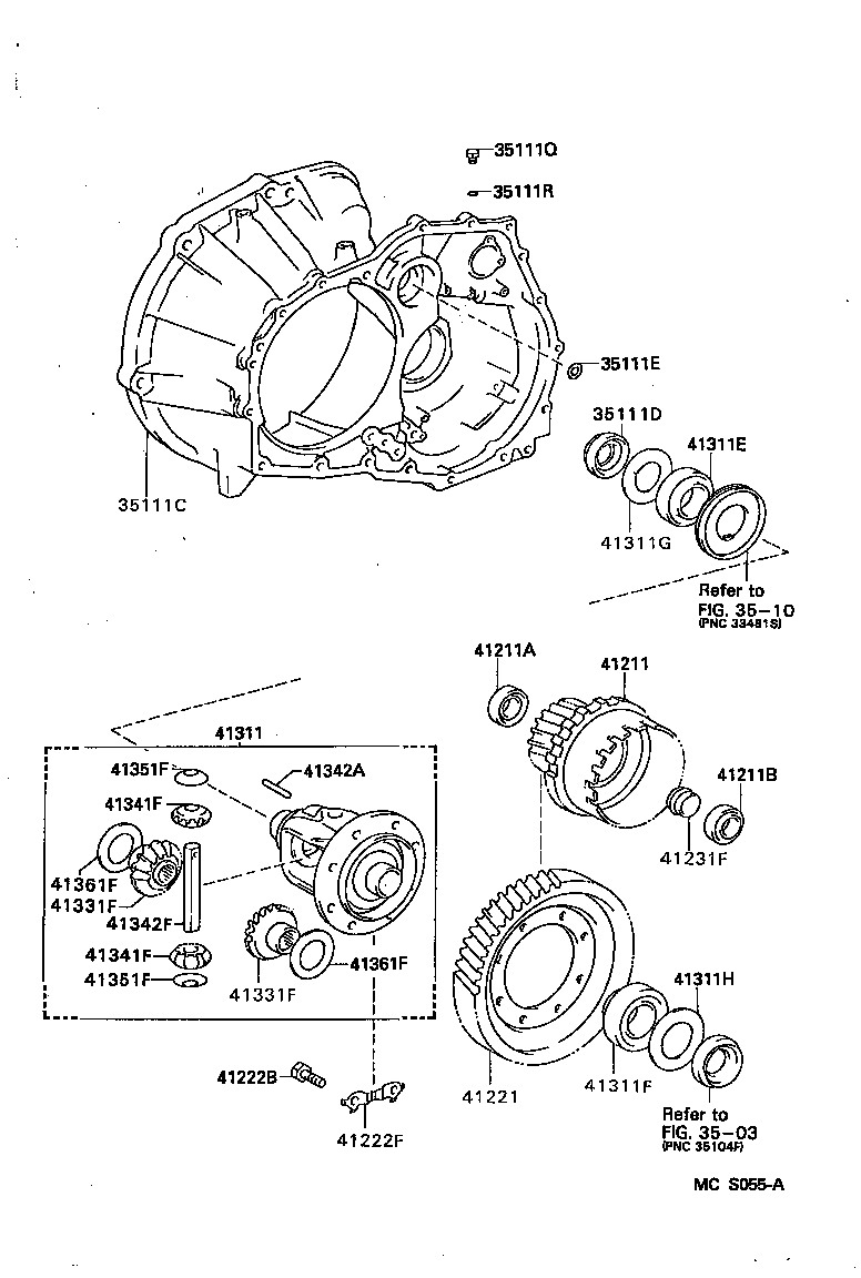  COROLLA 2 |  FRONT AXLE HOUSING DIFFERENTIAL