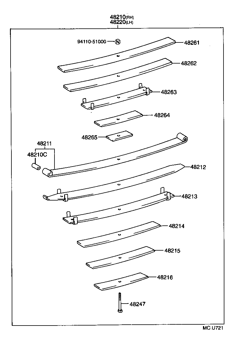  DYNA TOYOACE |  REAR SPRING SHOCK ABSORBER