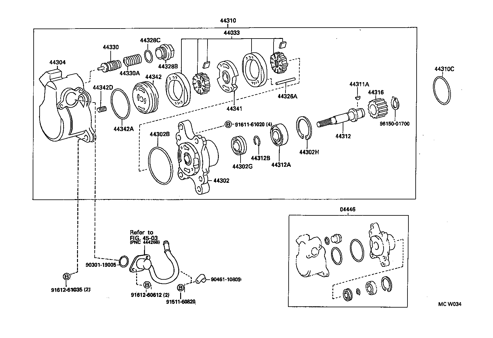  DYNA 200 TOYOACE G25 |  VANE PUMP RESERVOIR POWER STEERING